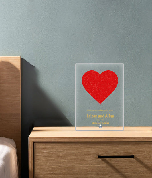 Heart Shape Acrylic Plaque (Customizable)