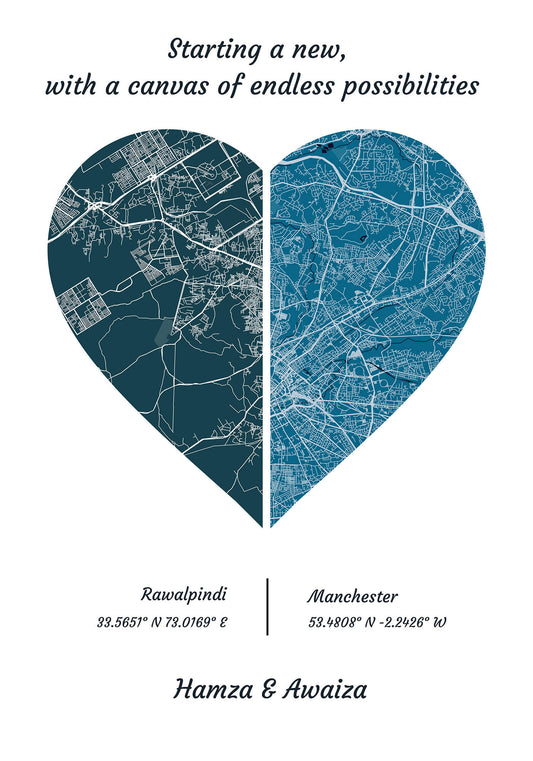 Love Beyond The Miles Frame (Customizable)