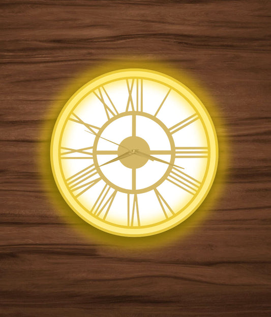 Modern Wall Clock with Light