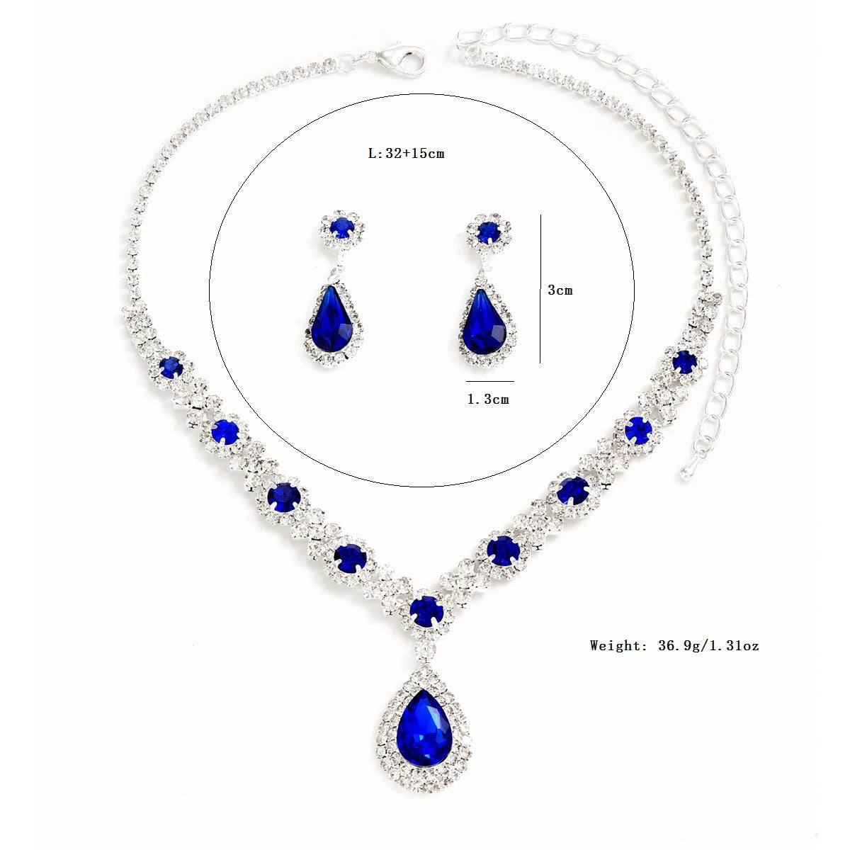 UNI-11345 - Emerald Red Diamond - Jewelry Set