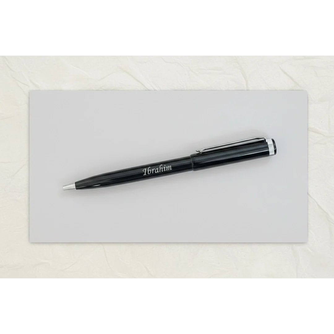 Luxury Brushed Silver & Chrome Personalized Pen – Custom Laser Engraved Professional Gift – Customized Pen
