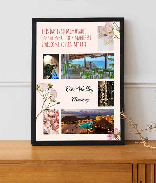 Wedding Memory Photo Frame (Customizable)