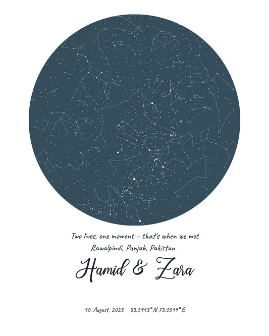 Moonstruck Star Map Poster (Customizable)
