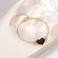 UNI-10544 - Black Heart  Gold  - Jewelry Set