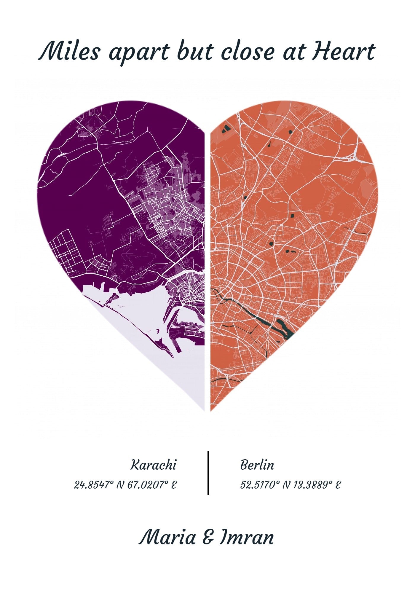 Love Beyond The Miles Frame (Customizable)