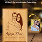 Wooden Couple Picture Frame