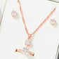UNI-10562 - Crystal Diamond Rose Gold - Jewelry Set