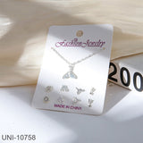 UNI-10758 - Mermaid Tail Silver - Jewelry Set
