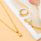 UNI-10561 - Crystal Diamond Gold - Jewelry Set