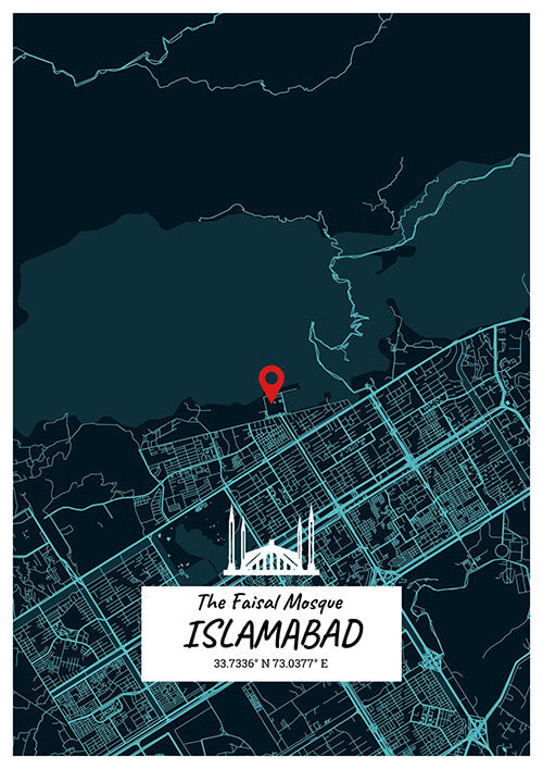 City Map Poster Islamabad (Customizable)