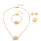 UNI-10557 - Gold Blinky Heart - Jewelry Set