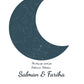 Crescent Star Map Poster (Customizable)