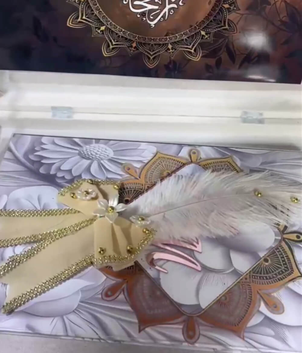 Custom Acrylic Wedding Book – Nikkah Book Pen and Box