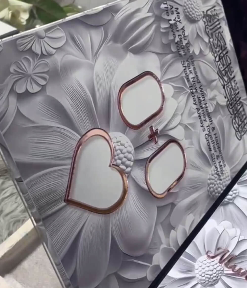 Custom Acrylic Wedding Book – Nikkah Book Pen and Box