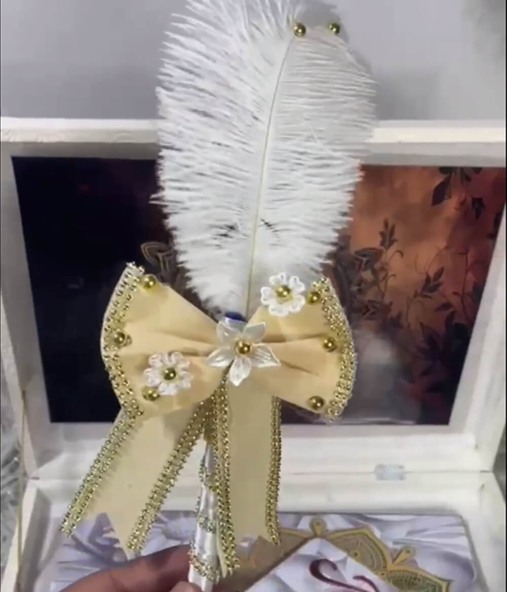 Custom Acrylic Wedding Book – Nikkah Book Pen and Box