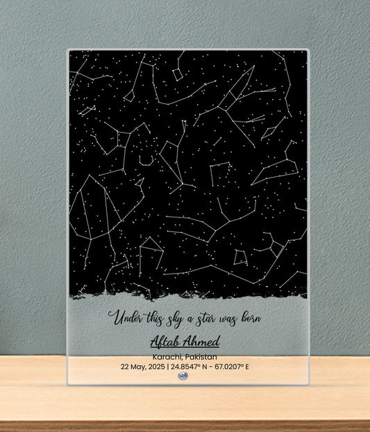 Customizable Night Sky Star Map Plaque