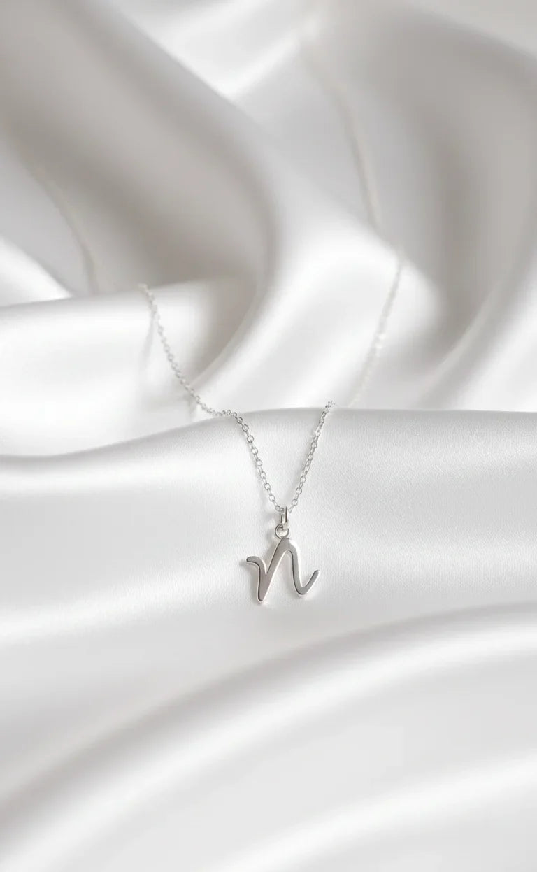 Dainty Initial Necklace — Minimal Alphabet Pendant