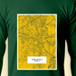 Rawalpindi City Map Unisex long  sleeve T-shirts (Customizable)