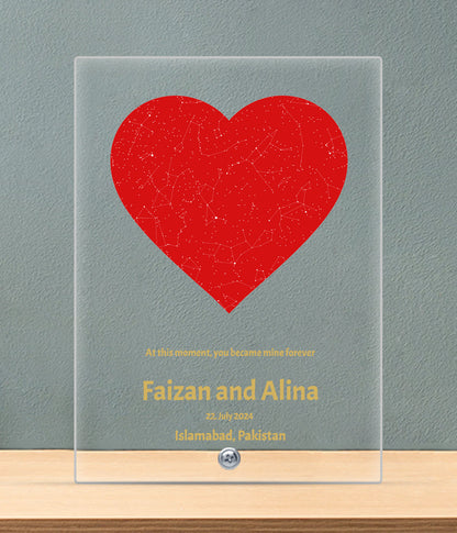 Heart Shape Acrylic Plaque (Customizable)