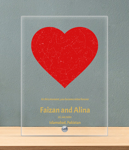 Heart Shape Acrylic Plaque (Customizable)