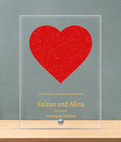 Heart Shape Acrylic Plaque (Customizable)