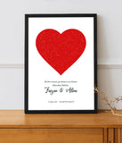 Heart Shaped Star Map Poster (Customizable)