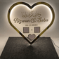 Heart Shaped Nikkah Thumb Board with Neon Light