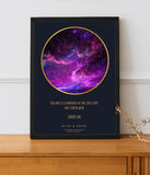 Lavender Star Map Poster (Customizable)