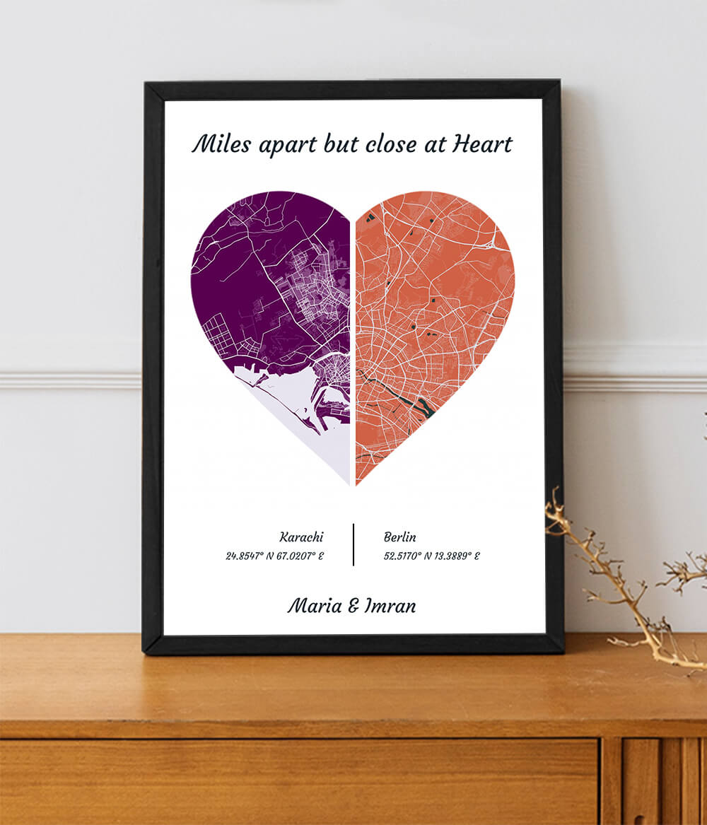 Love Beyond The Miles Frame (Customizable)