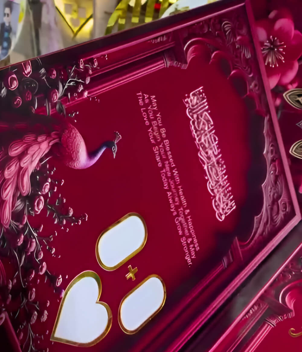 Luxury Acrylic Nikkah Book with Pen and Box Set