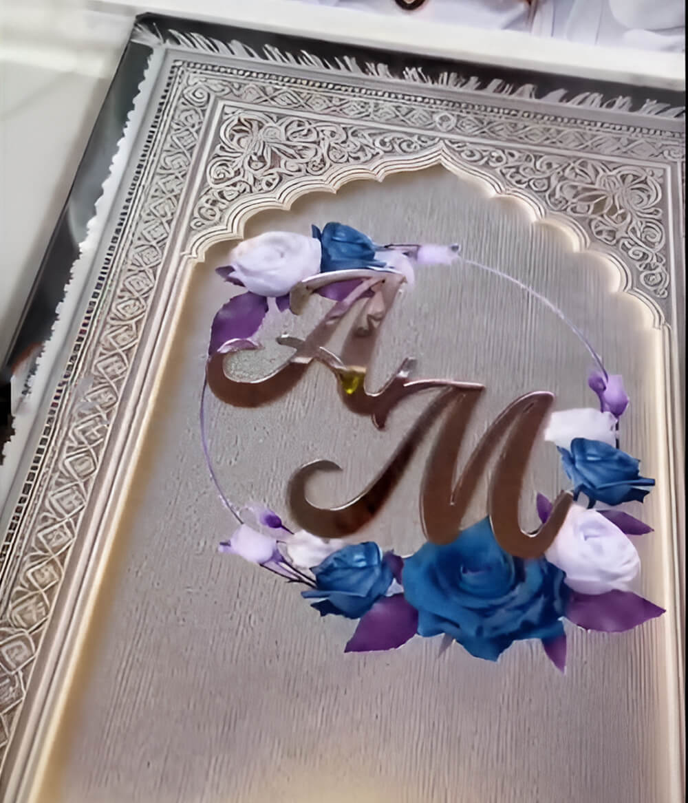 Luxury Acrylic Nikkah Book with Pen and Box Set