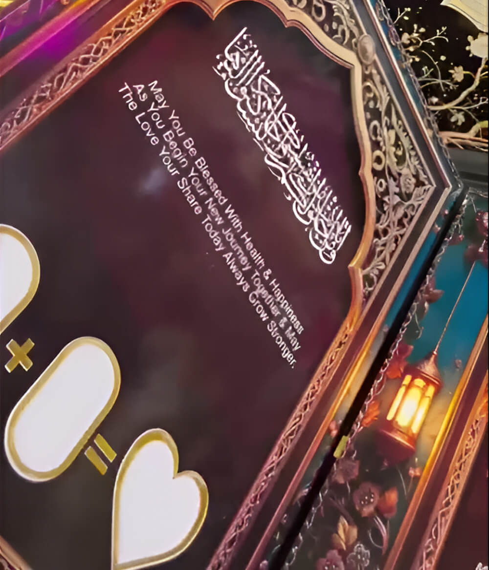 Luxury Acrylic Nikkah Book with Pen and Box Set