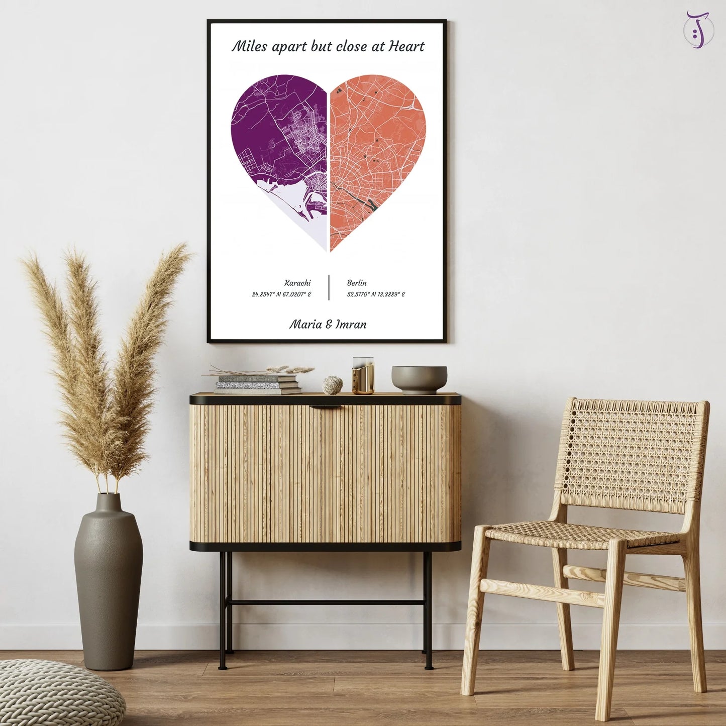 Love Beyond The Miles Frame (Customizable)