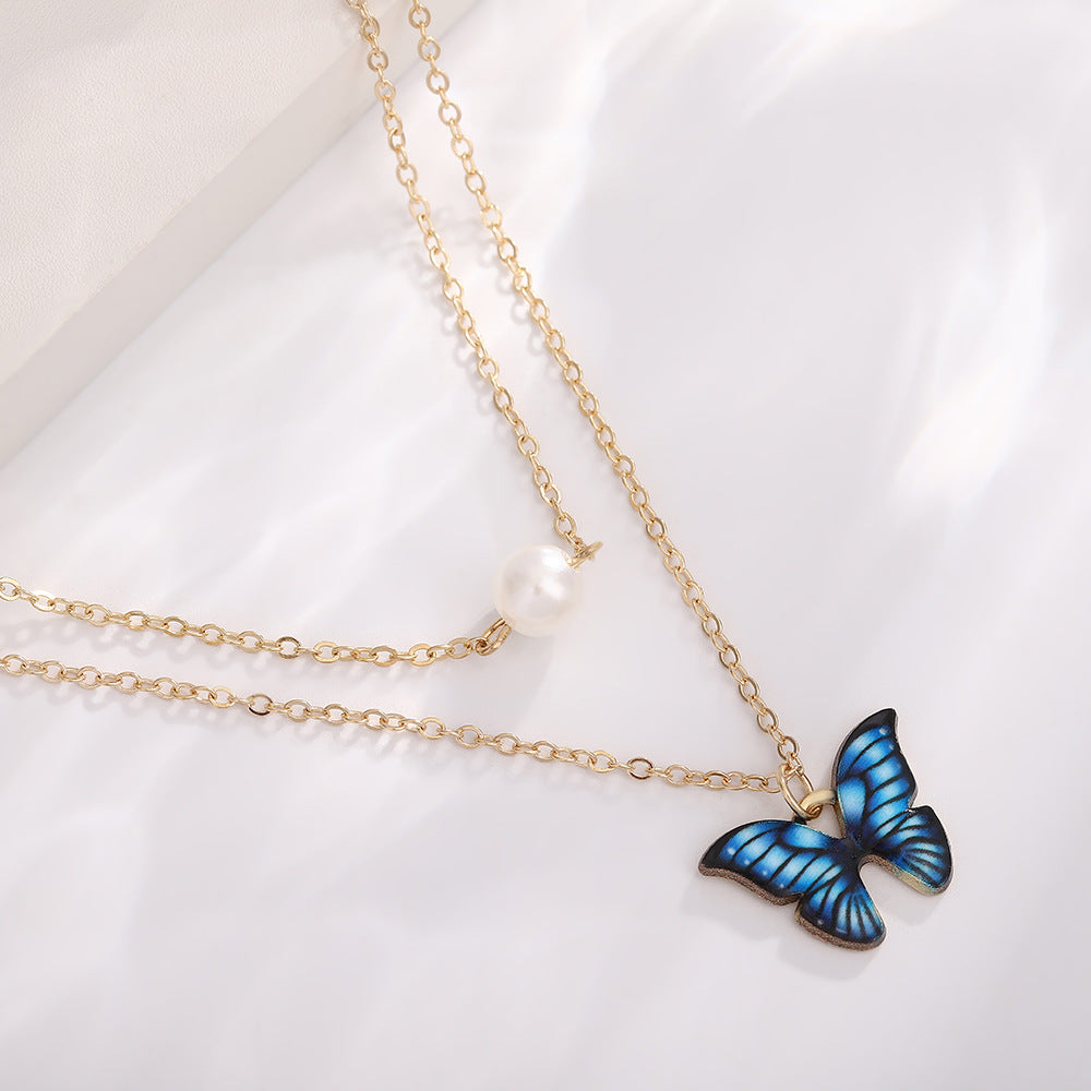 UNI-10542 - Blue Butterfly Gold  - Jewelry Set