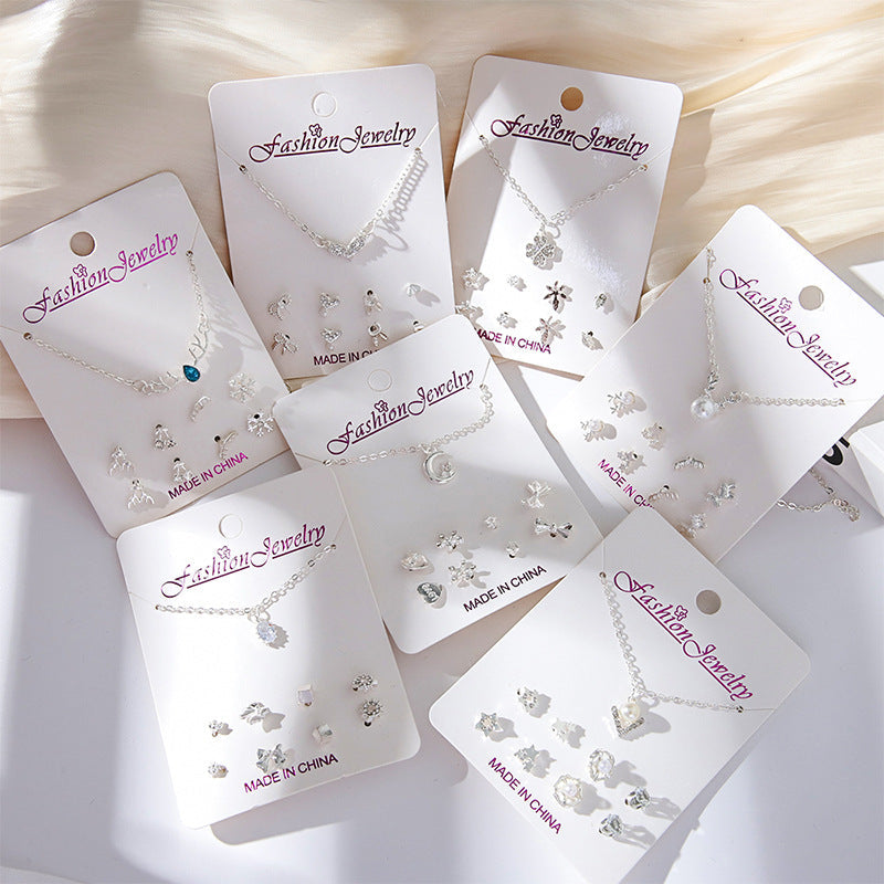 UNI-10752 - Sun  Silver - Jewelry Set