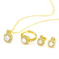 UNI-11024 - Square Diamond Gold - Jewelry Set