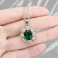 UNI-11045 - Oval Green Diamond - Jewelry Set