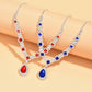 UNI-11345 - Emerald Red Diamond - Jewelry Set