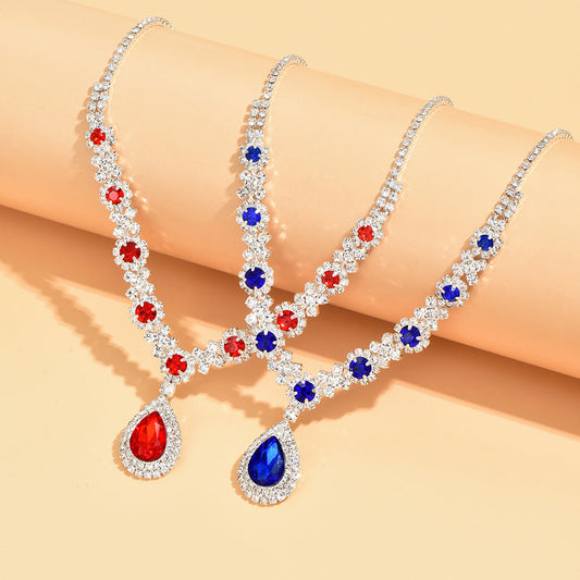 UNI-11345 - Emerald Red Diamond - Jewelry Set
