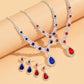 UNI-11345 - Emerald Red Diamond - Jewelry Set