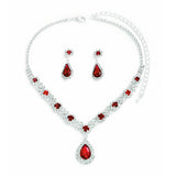 UNI-11345 - Emerald Red Diamond - Jewelry Set