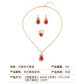 UNI-11289 - Red Diamond  Gold - Jewelry Set