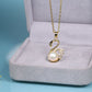 UNI-11018-1 - Pearly Swan Gold - Necklace