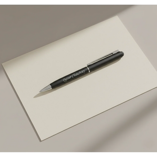 Personalized Noir Matte Black Stylus Pen – Custom Engraved 2-in-1 Executive Series – Customized Pen