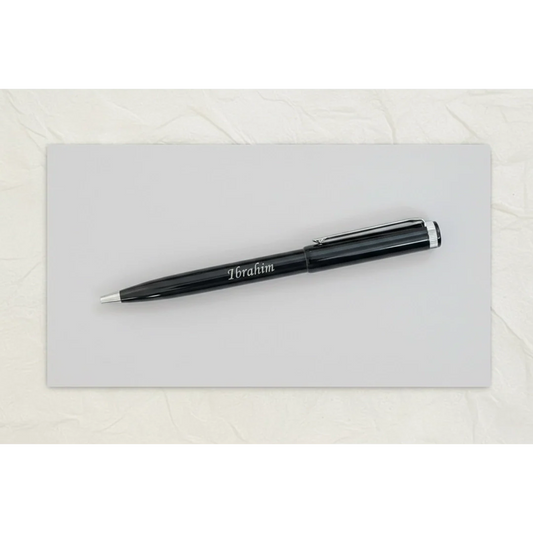 Luxury Brushed Silver & Chrome Personalized Pen – Custom Laser Engraved Professional Gift – Customized Pen
