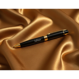 Luxury Obsidian Black & Gold Personalized Pen – Custom Engraved Premium Gift – Customized Pen