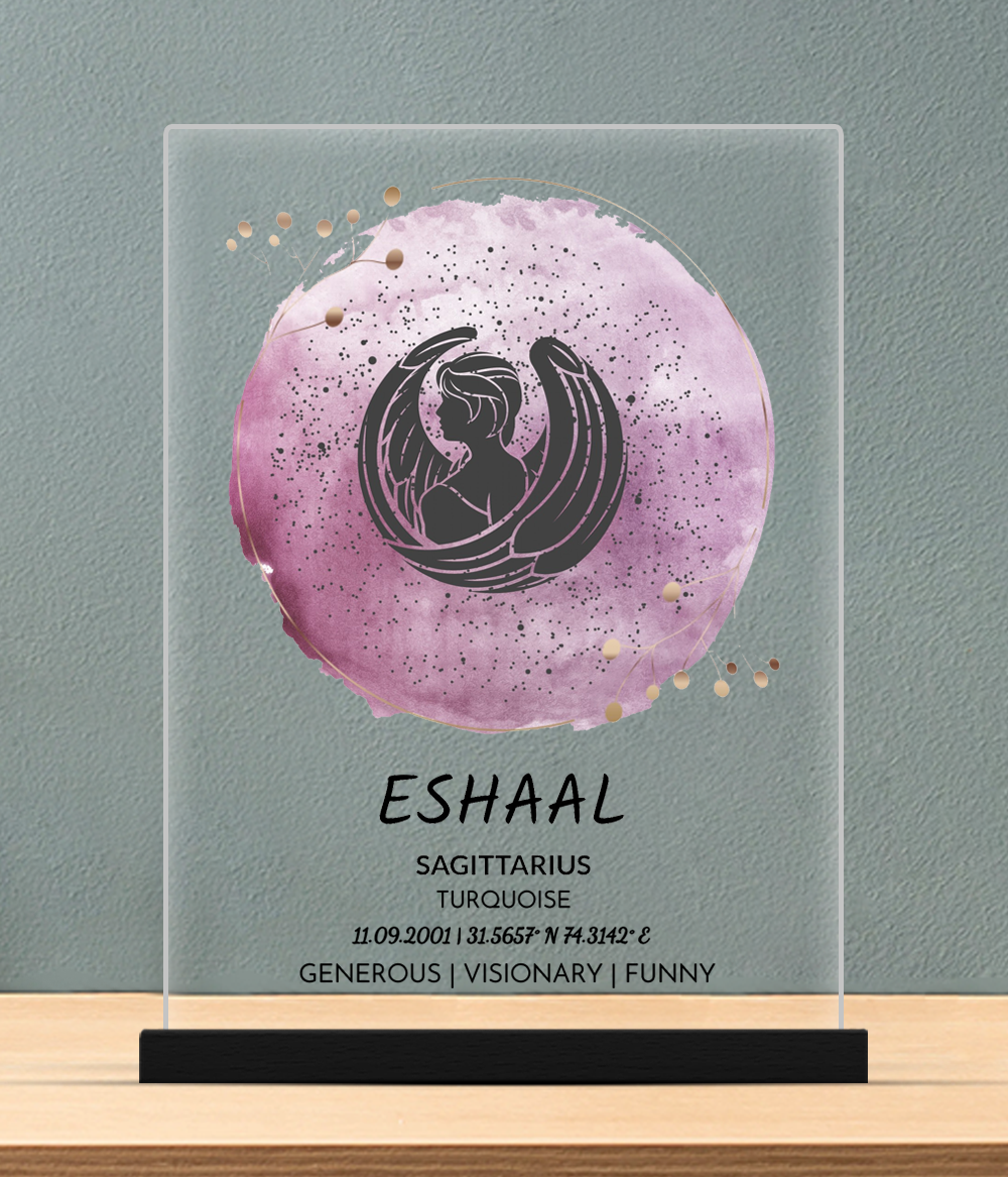 Personalized Zodiac Acrylic Plaque (Customizable)