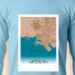 Karachi City Pakistan Map Unisex Long Sleeve T-Shirt (Customizable)