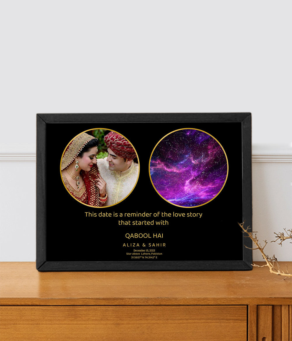 Star Map Photo Frame (Customizable)