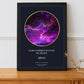 Lavender Star Map Poster (Customizable)